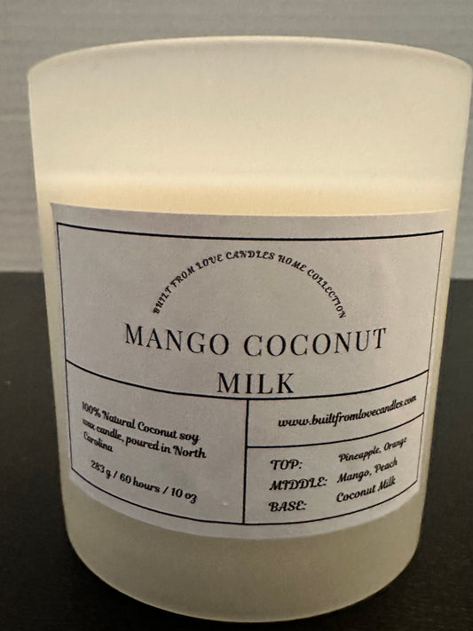 Mango Coconut Milk 10oz Candle- Scented Candle- Home Collection